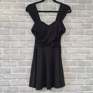 Dressfo Black Sleeveless Mini Dress Size Large Stretch Spandex NWT